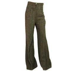 CHANEL NWT Red 
Black Tweed Wide Leg, High Waisted Pants Sz. 40 RT. $1, 240