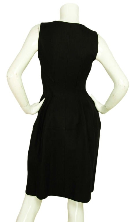 ALAIA PARIS NWT Black Peplum Zip Front Sleeveless Dress Sz. 40 In New Condition In New York, NY