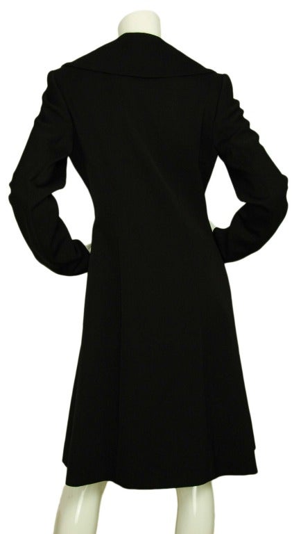 ALAIA PARIS NWT Black Button Down A-Line Coat Sz. 44 In New Condition In New York, NY