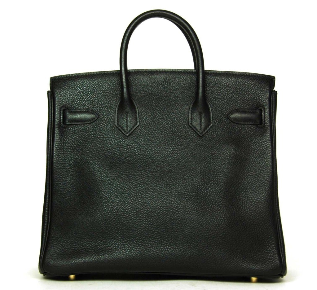 HERMES Black Togo Leather 28cm HAC Birkin W. GHW c. 2010 In Excellent Condition In New York, NY