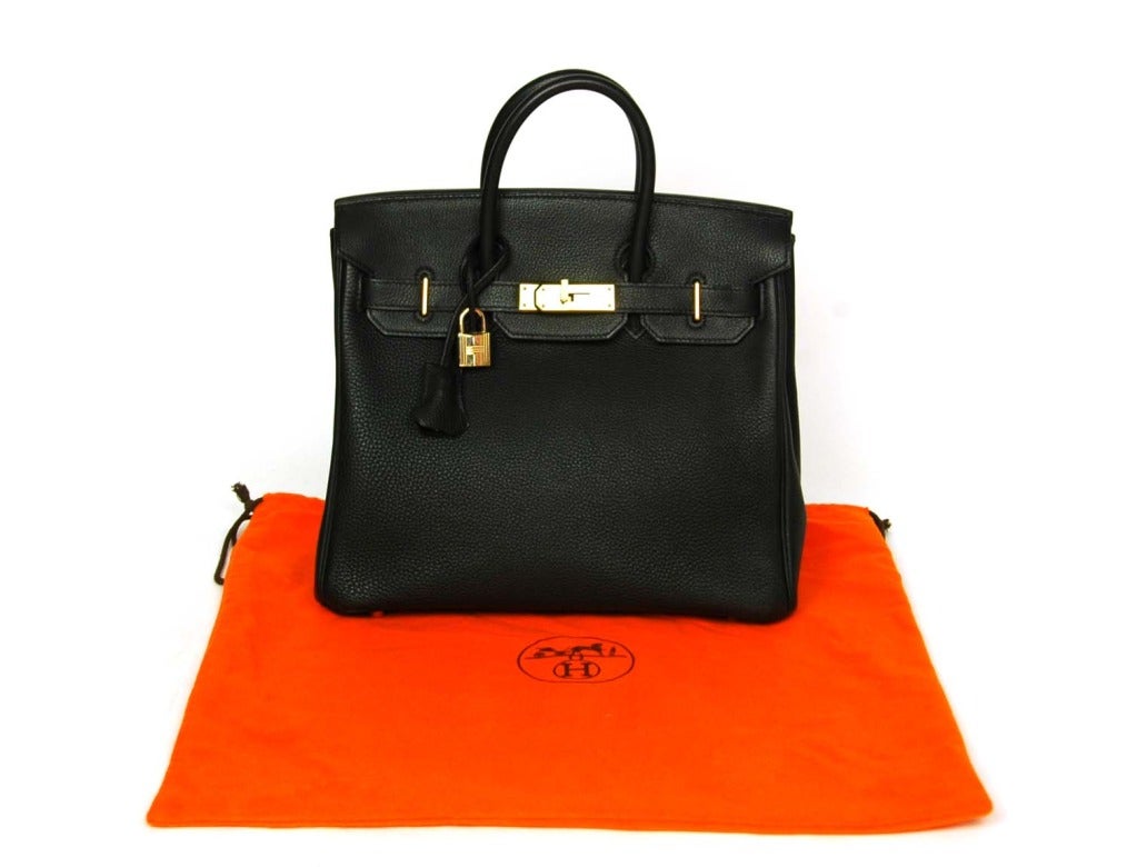 HERMES Black Togo Leather 28cm HAC Birkin W. GHW c. 2010 5