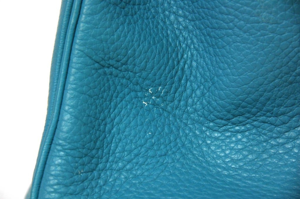 HERMES Blue Jean 40cm Birkin Bag 6