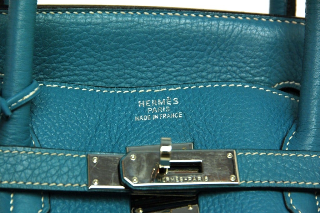 HERMES Blue Jean 40cm Birkin Bag 1