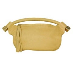 CHANEL Tan Leather Pochette W. Tassel c. 2002