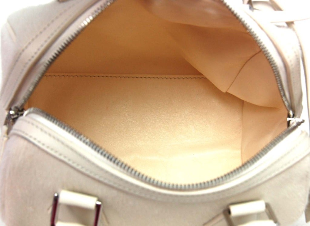 Louis Vuitton LV 2013 Limited Edition Ivory Pony Hair Speedy Cube Bag 3