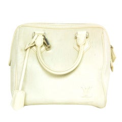 Used Louis Vuitton LV 2013 Limited Edition Ivory Pony Hair Speedy Cube Bag