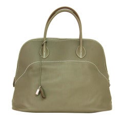 Hermes Grey Leather Bolide Relax 40cm