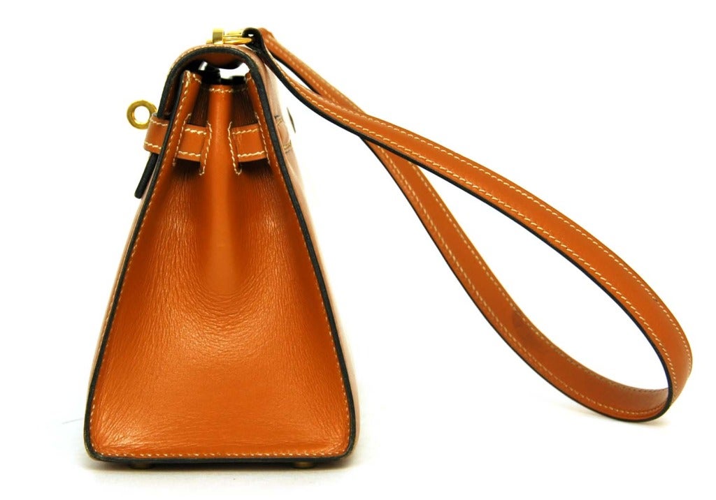  Hermès Vintage Tan Leather 20cm Mini Kelly Shoulder Bag w.. GHW Pour femmes 