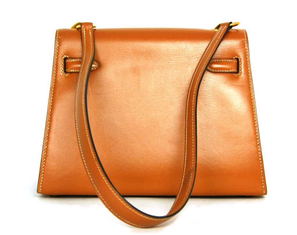 Hermès Vintage Tan Leather 20cm Mini Kelly Shoulder Bag w.. GHW 1