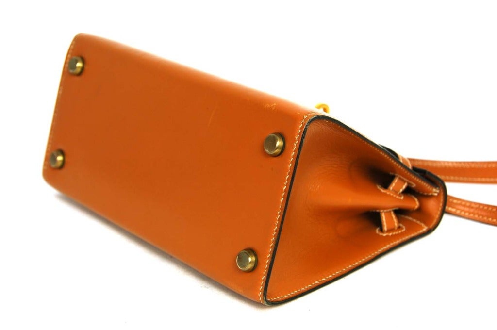 Hermès Vintage Tan Leather 20cm Mini Kelly Shoulder Bag w.. GHW 3