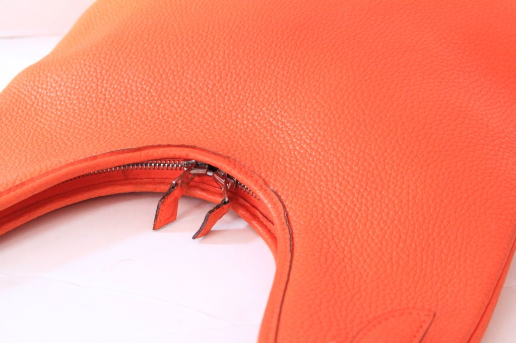 HERMES ORANGE TOGO LEATHER MASSAI BAG 2