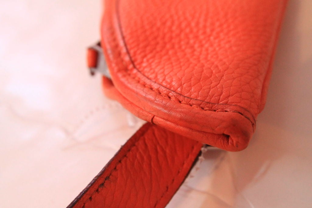 HERMES ORANGE TOGO LEATHER MASSAI BAG 5
