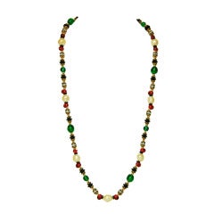 CHANEL Vintage '81 Gripoix, Pearl & Rhinestone Necklace