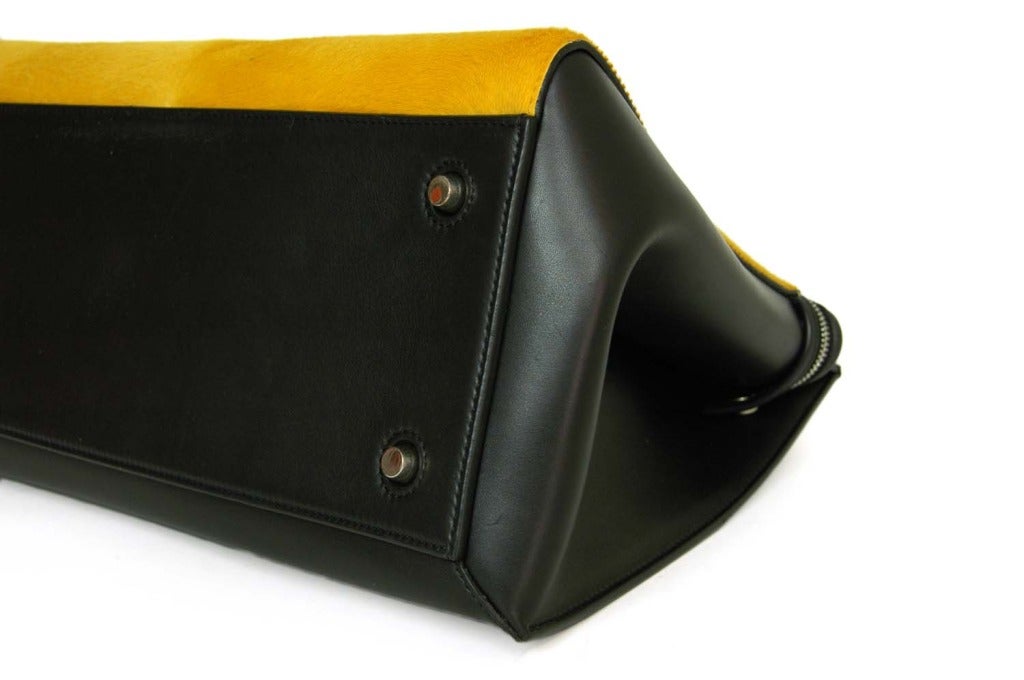 Celine Mustard Ponyhair & Black Leather Edge Bag - rt.$4, 250 1