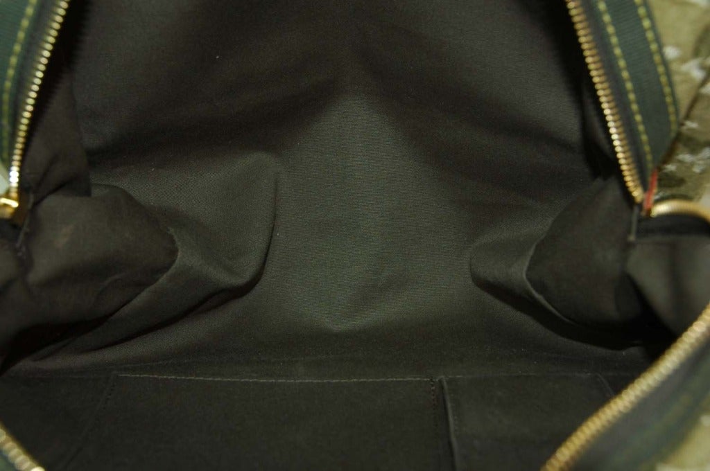 Women's or Men's Louis Vuitton Ltd Edition Green Denim Murakami Monogramoflage Lys Tote Bag