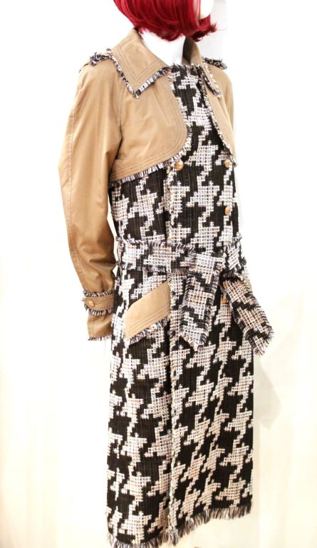 chanel houndstooth coat