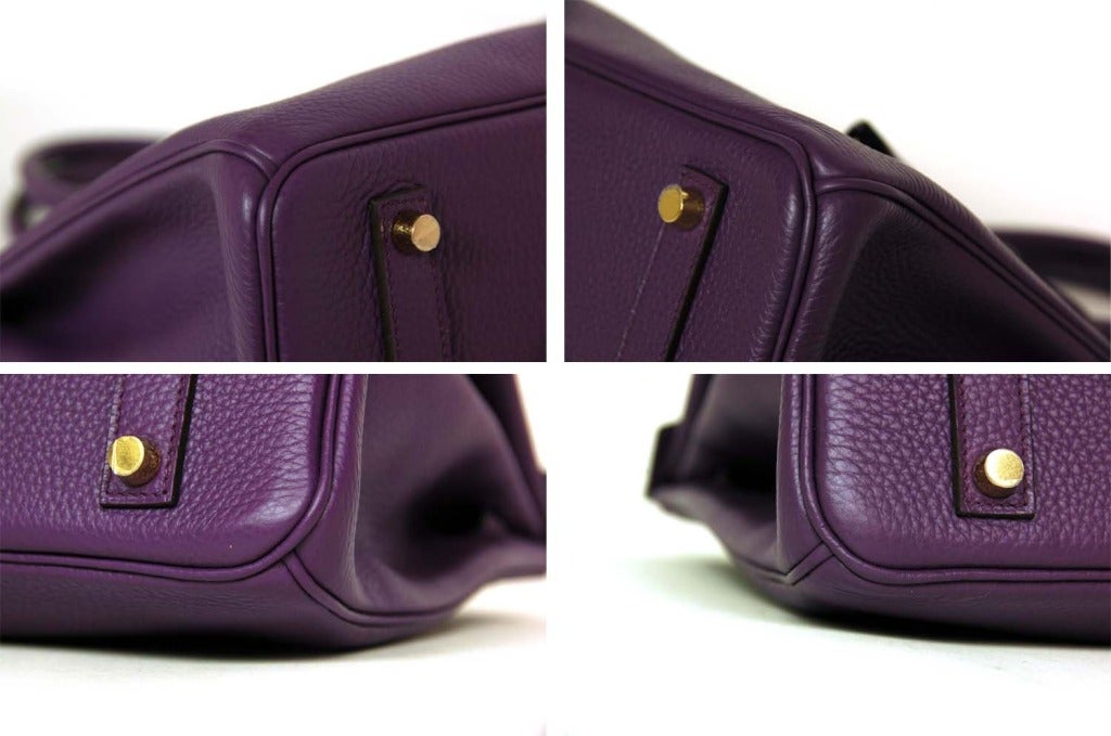HERMES NIB 2012 Ultraviolet Togo Leather 35CM Birkin Bag With GHW 3