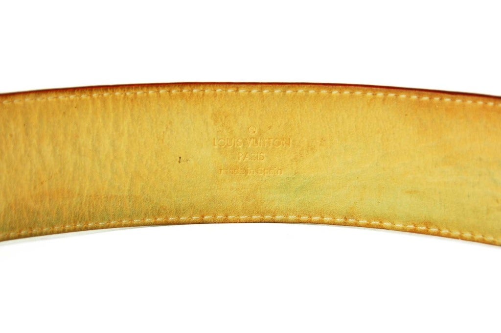 LOUIS VUITTON Multi-Colored Monogram Belt W/Studded LV Buckle-Sz Medium at  1stDibs