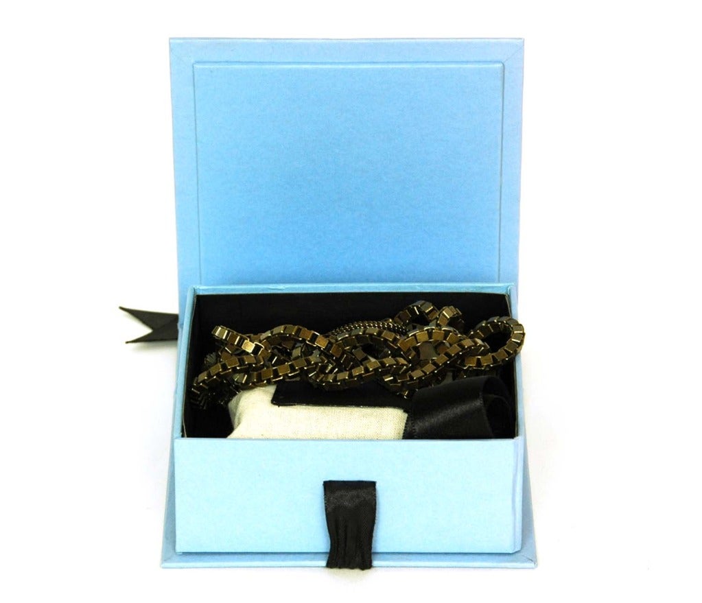 Lanvin Brasstone Chunky Link Bracelet 2