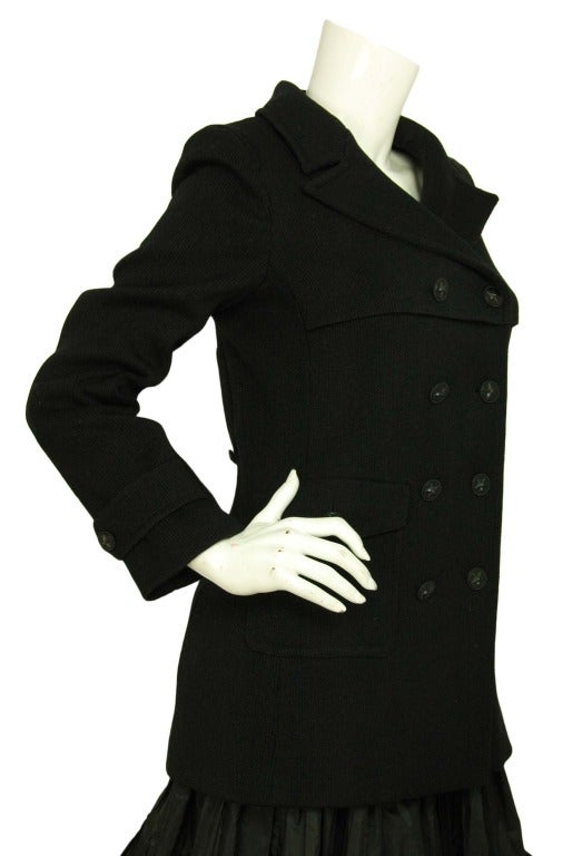 CHANEL 2007 Black Double Breasted Outer Jacket W/Star Buttons - Sz.38 ...