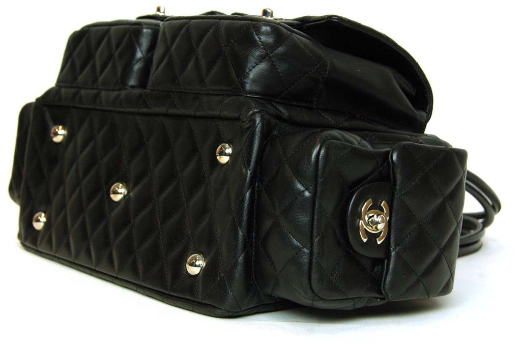 CHANEL Black Quilted Leather Cambon Reporter Tote 1