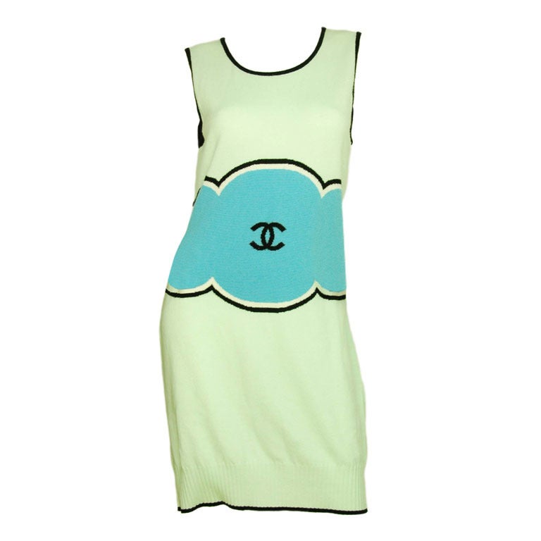 CHANEL Two Tone Sweater Dress - Sz 42