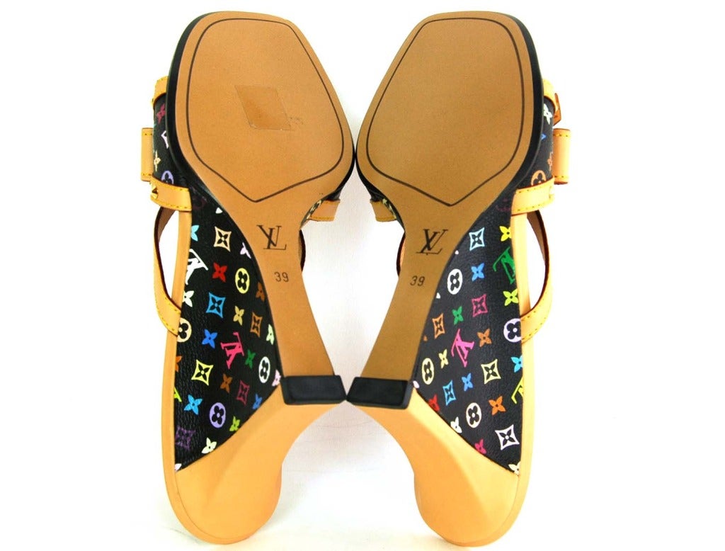 Louis Vuitton Multicolor Leather Tribal Mask Magic Spell Wedge