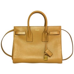 Used SAINT LAURENT Beige Leather 'Sac De Jour' Tote Bag RT. $2550 c. 2013