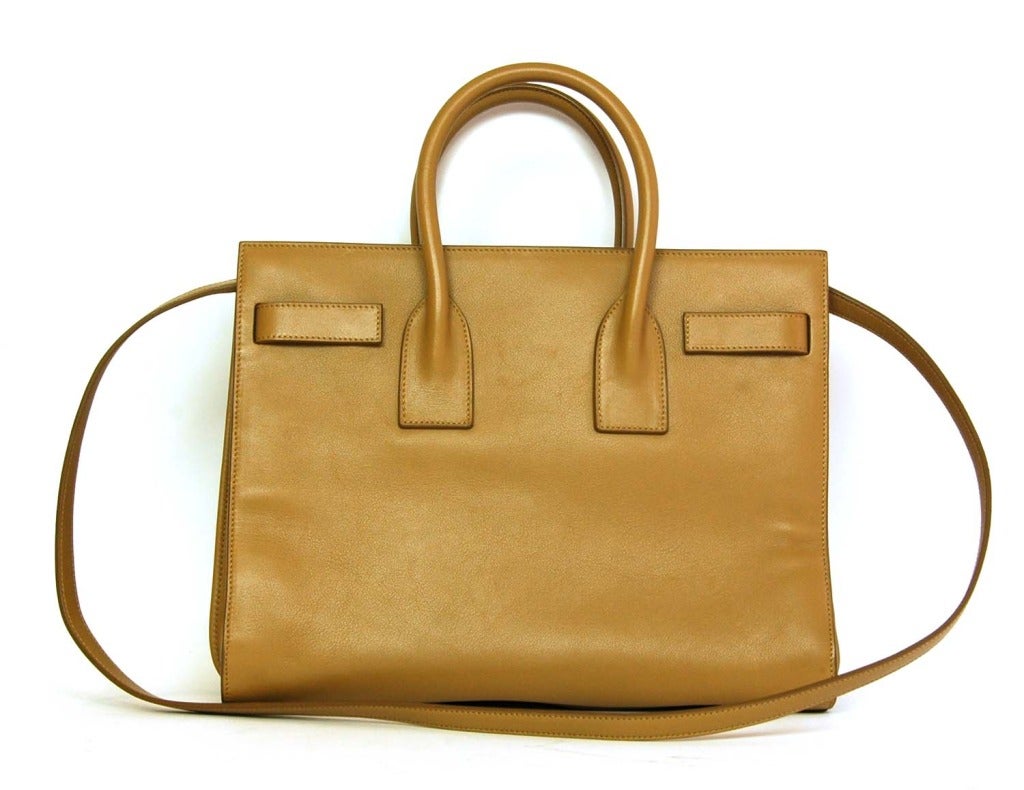 Women's SAINT LAURENT Beige Leather 'Sac De Jour' Tote Bag RT. $2550 c. 2013