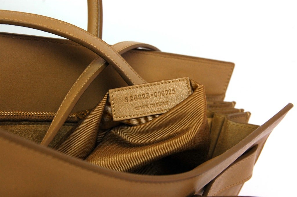 SAINT LAURENT Beige Leather 'Sac De Jour' Tote Bag RT. $2550 c. 2013 5
