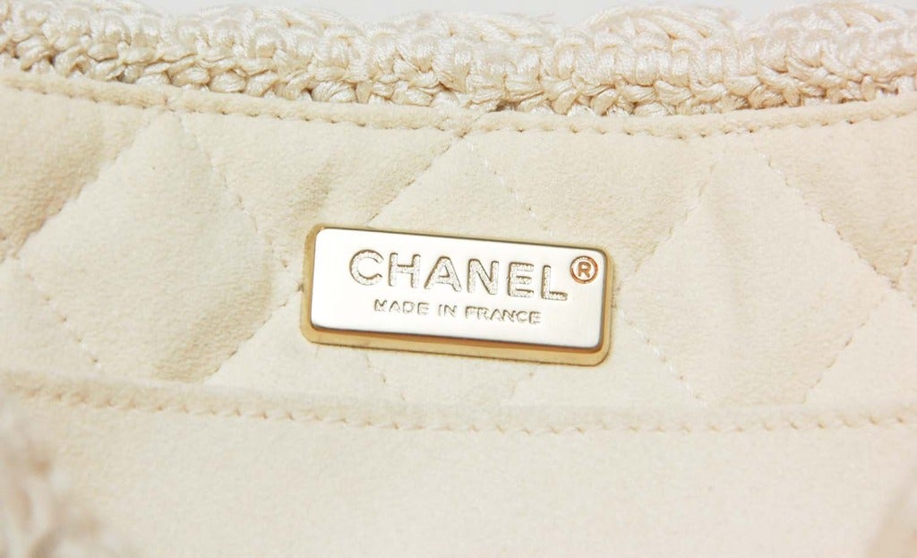 CHANEL Ivory Crochet Floral Runway Flap Bag RT. $4545 c. 2010 3