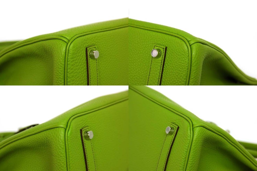 HERMES Vert Anis Green 35cm Togo Leather Birkin Bag NEW 5