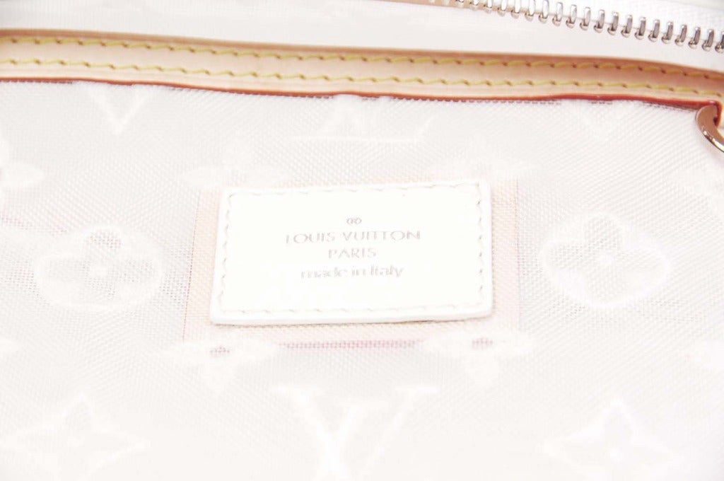 Louis Vuitton White Mesh Transparent Transparence Lockit Clutch Bag 1