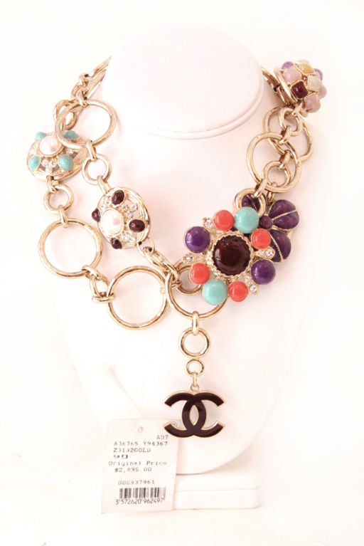 Chanel Multi-color Necklace/Belt sz 90 In Excellent Condition In New York, NY