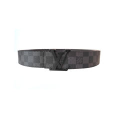 Louis Vuitton, Accessories, Louis Vuitton Lv Initiales Belt Damier  Graphite Wide 85 Black