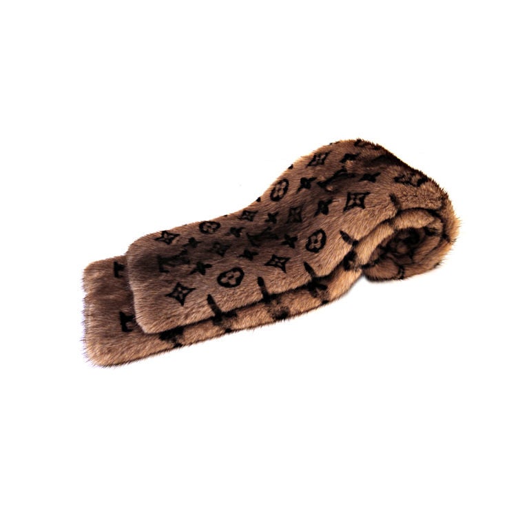 Louis Vuitton Monogram Mink Scarf