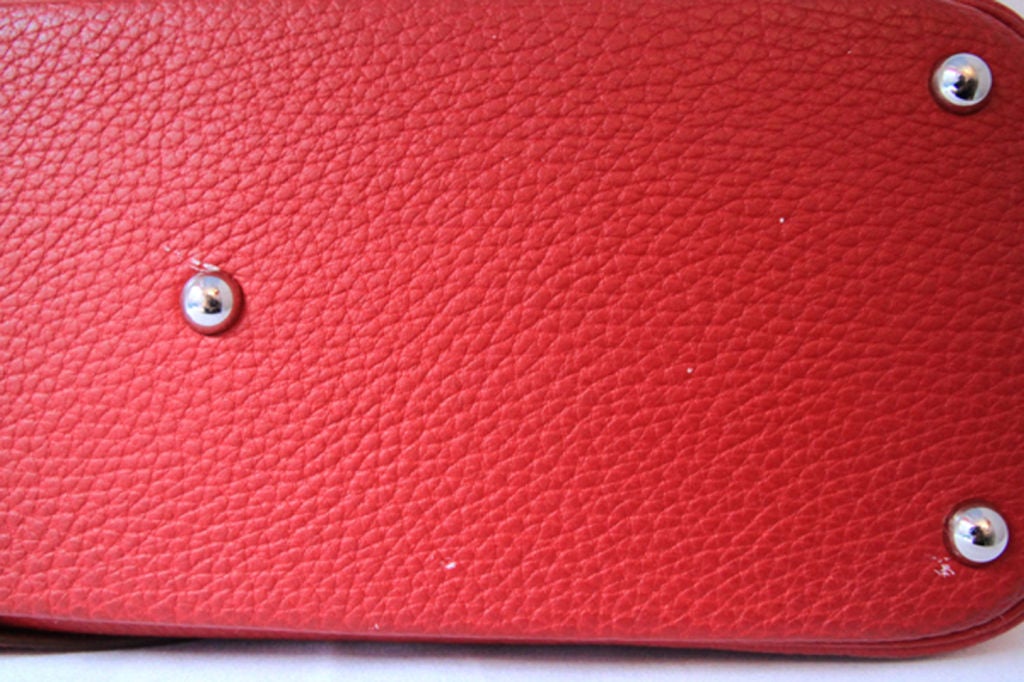 Hermes Rouge Fjorde Leather Bolide Bag 7