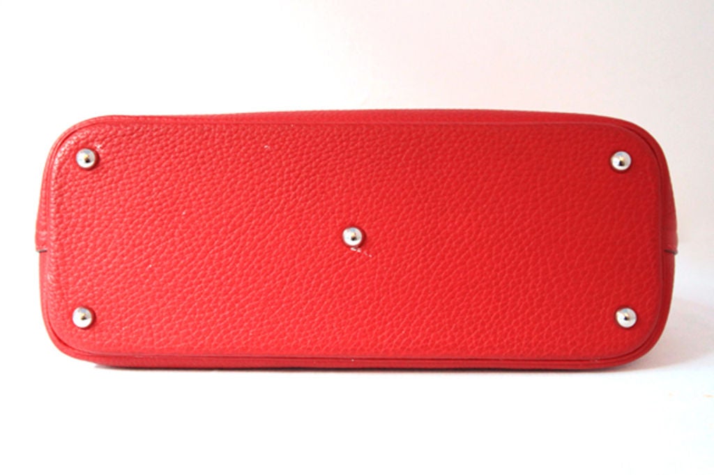 Hermes Rouge Fjorde Leather Bolide Bag 2