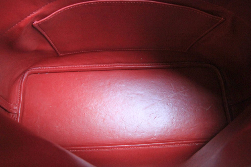 Hermes Rouge Fjorde Leather Bolide Bag 4