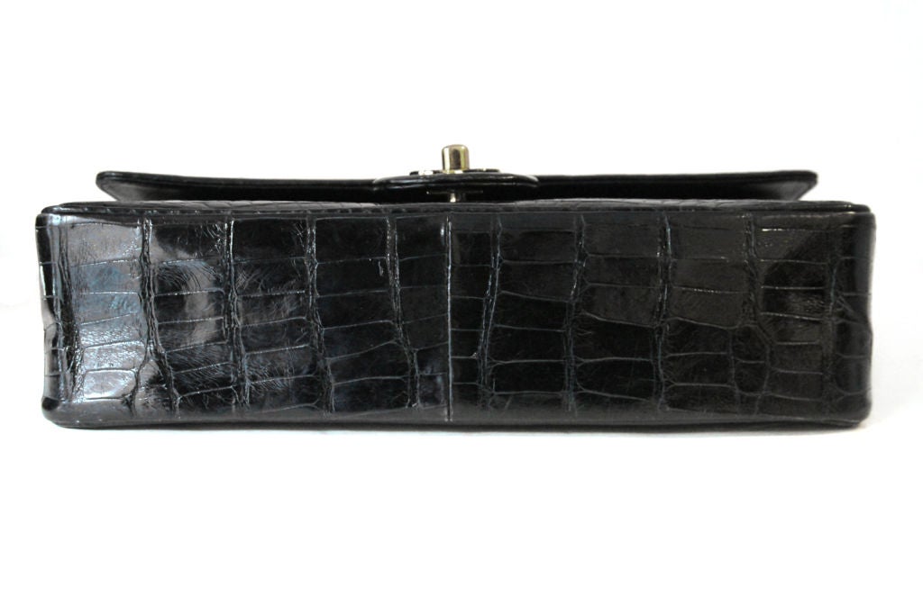 CHANEL VINTAGE BLACK CROCODILE 10