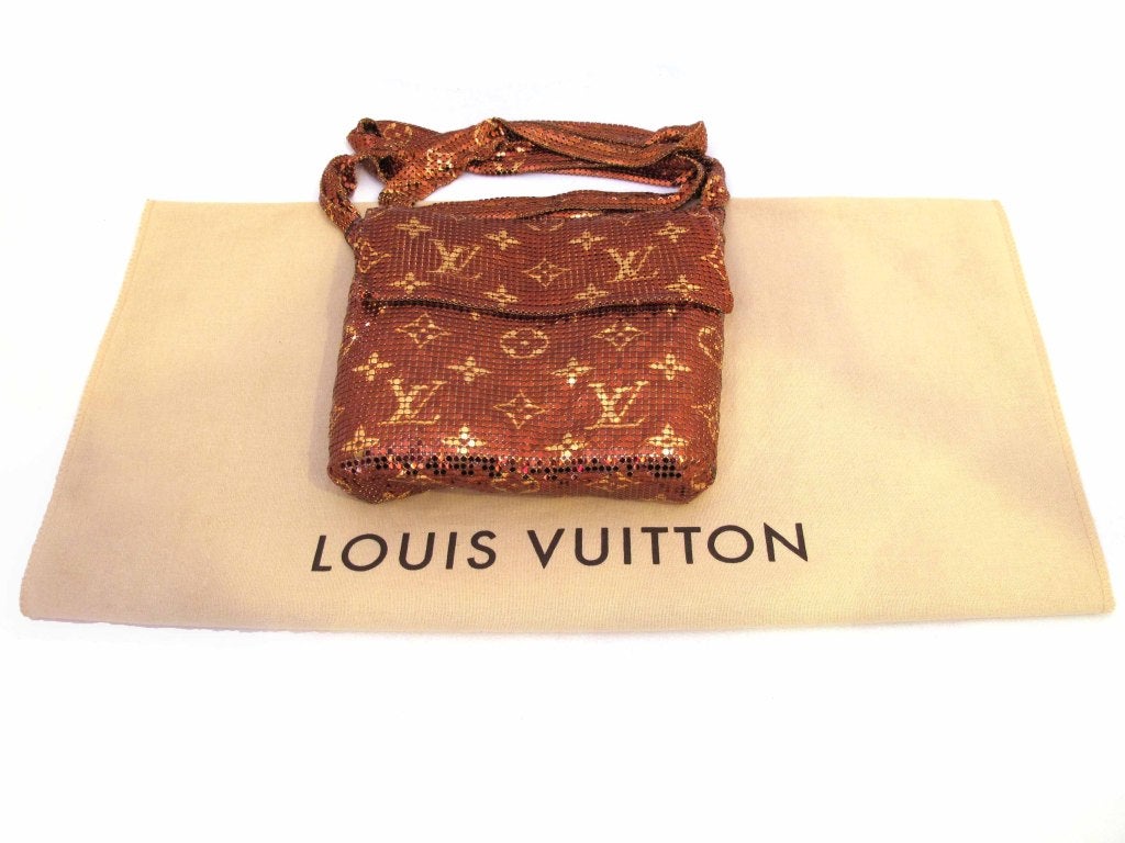 Louis Vuitton monogram mesh metal Francis crossbody evening bag at 1stdibs