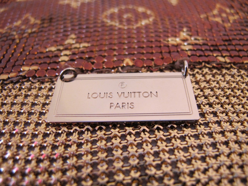 Women's Louis Vuitton monogram mesh metal Francis crossbody evening bag