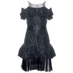 Chanel 05A Black Silk Layer Dress - Sz 40