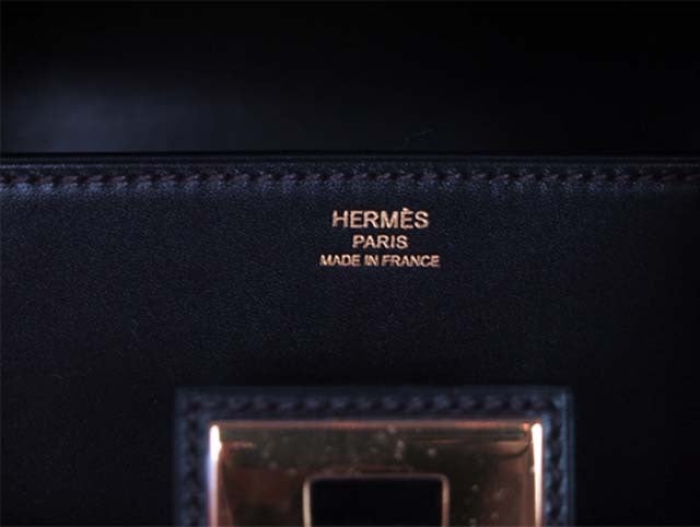 Women's Hermes Brown Box Leather Medor Celebrity Clutch