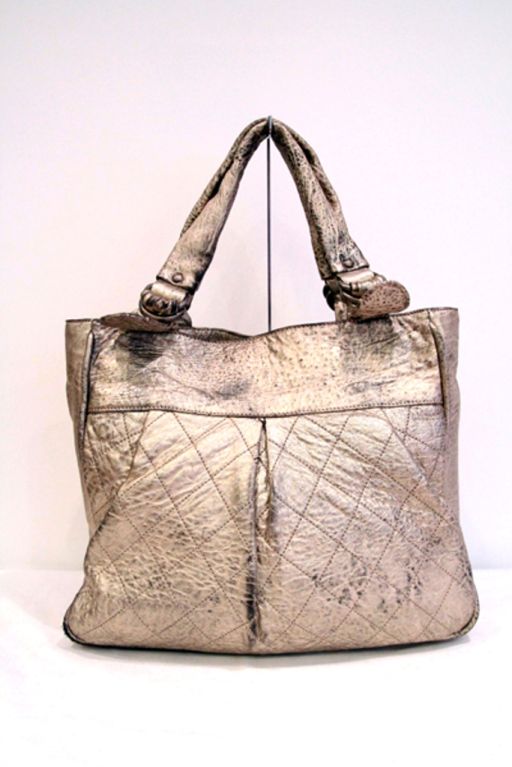 Women's Chanel Le Marais Light Gold Large Leather Tote Bag