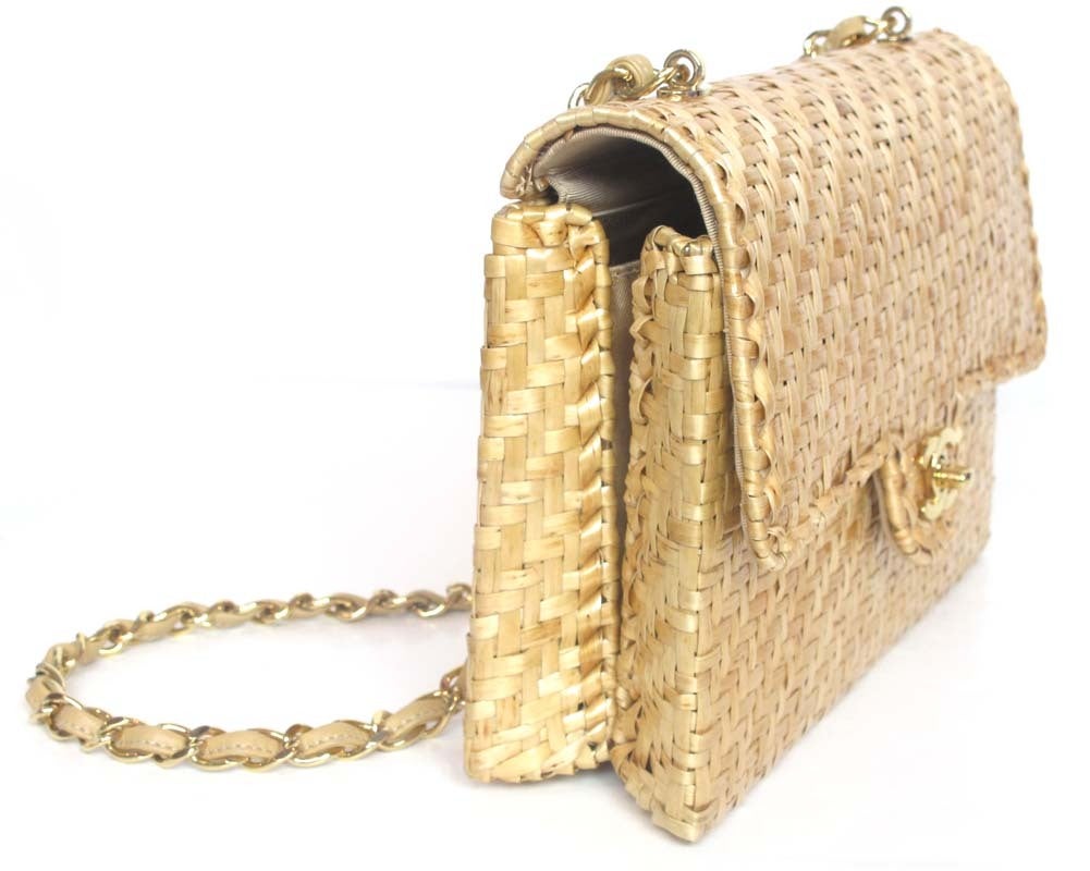 chanel raffia bag