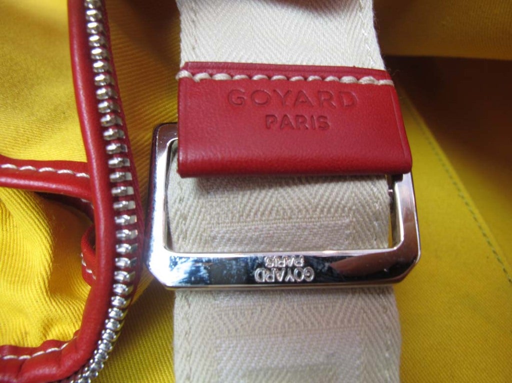 GOYARD Red Vinyl Leather Garment Bag 4