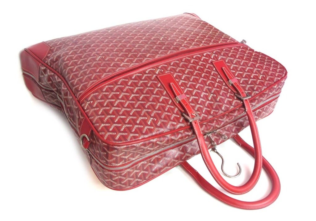red garment bag