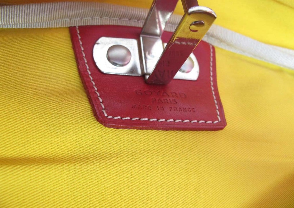 GOYARD Red Vinyl Leather Garment Bag 3