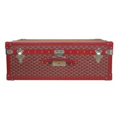 GOYARD Red Hard Case With Silver Hardware